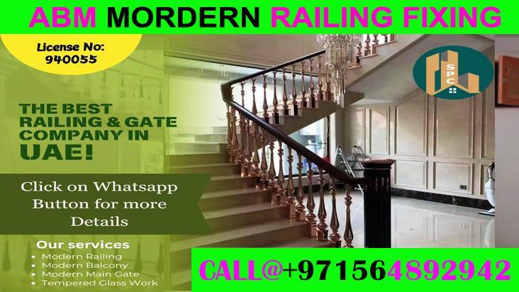 Modern Staircase Railing Fixing Contractor in Ajman Dubai in Abu Dhabi - Image 4
