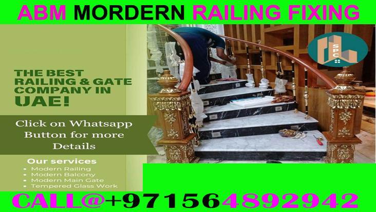 Modern Staircase Railing Fixing Contractor in Ajman Dubai in Ras al-Khaimah - Image 4