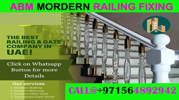 Modern Staircase Railing Fixing Contractor in Ajman Dubai in Ras al-Khaimah - Image 3
