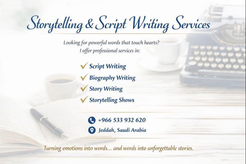 STORY TELLING & SCRIPT WRITING in Jeddah - Image 1