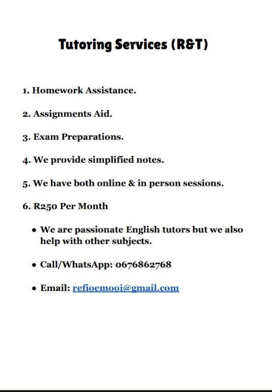 Tutoring Services (R&T Academy) in South Africa - Image 2