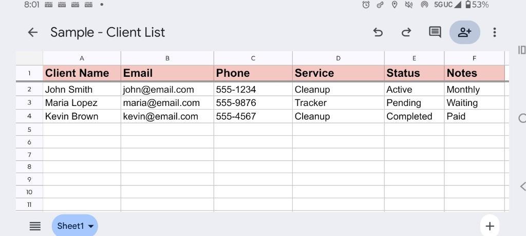 Spreadsheet Cleanup & Simple Trackers (Google Sheets/Excel) in Pittsburgh - Image 3