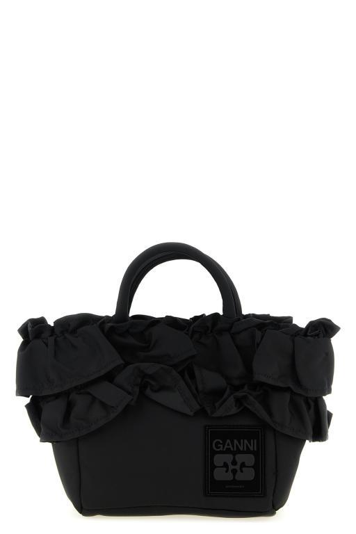 GANNI 'Mini Shopper Ruffle' Handbag in Hamilton - Image 1