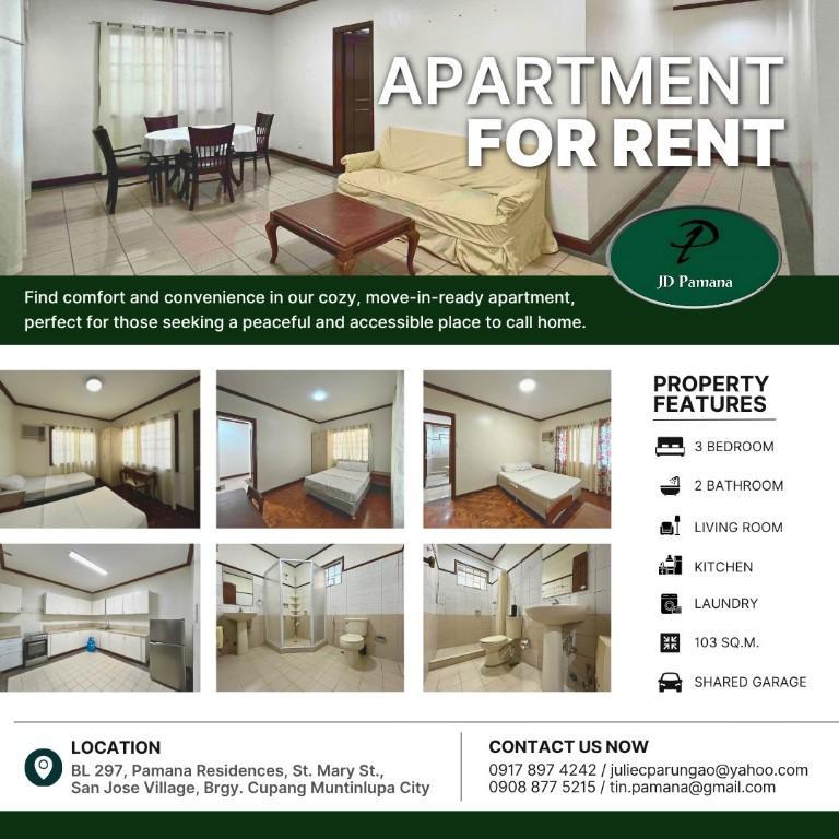 APARTMENT FOR RENT IN ALABANG MUNTINLUPA in Philippines - Image 1