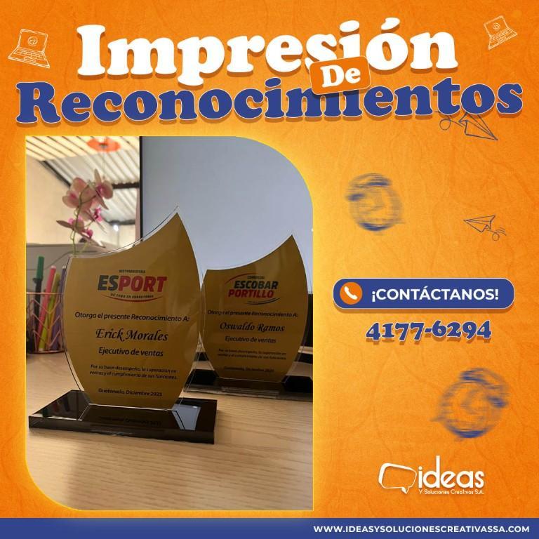 RECONOCIMIENTOS PERSONALIZADOS en San Pedro Carchá - Imagen 1