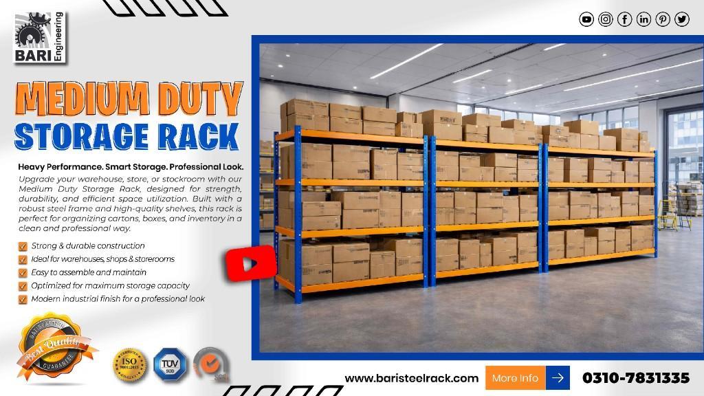 Medium Duty Storage Rack By Bari Engineering in Lahore - Image 1