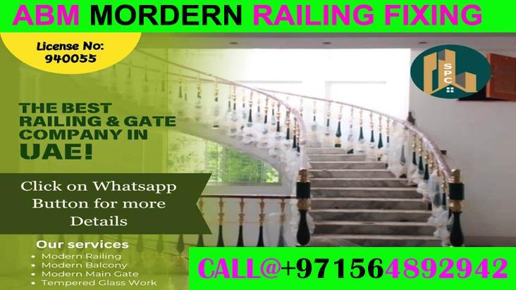 Modern Staircase Railing Fixing Contractor in Ajman Dubai UAE in Sharjah - Image 2
