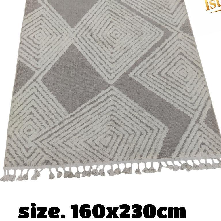 Modern Grey & White Diamond Pattern Area Rug (160x230) – Istanbu in Pretoria - Image 2