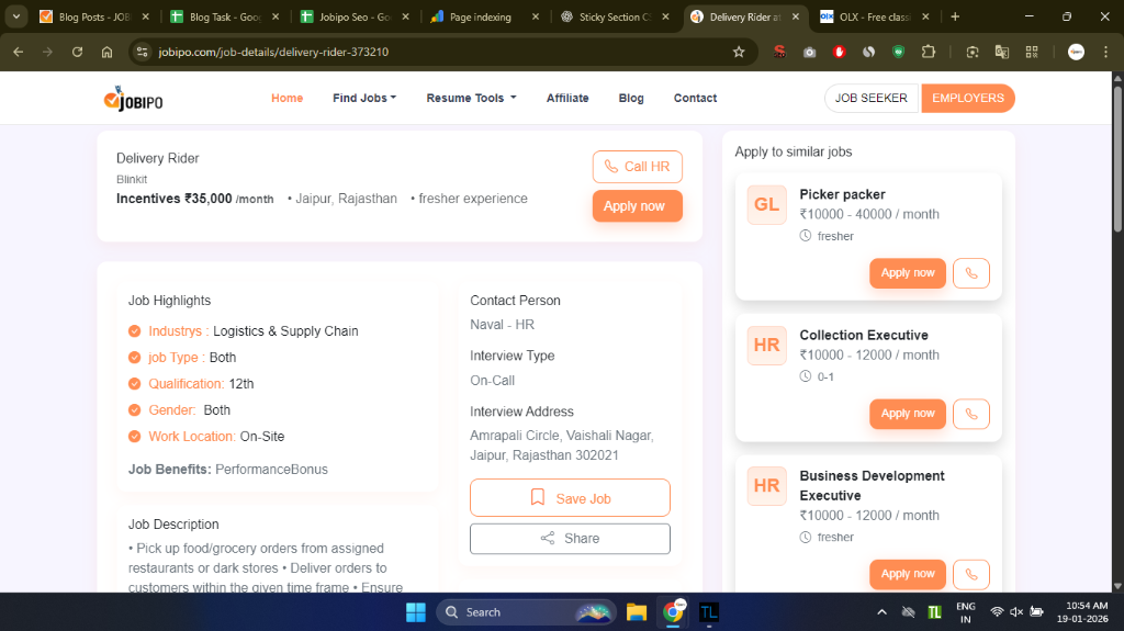 Delivery Rider job, jaipur in Vaishali Nagar - Image 2