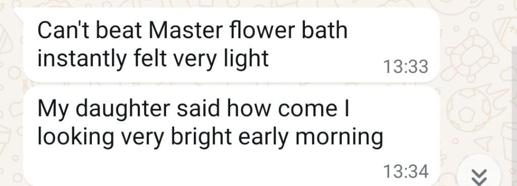 Flower Bath Client Testimony in Sarang Rimau - Image 1
