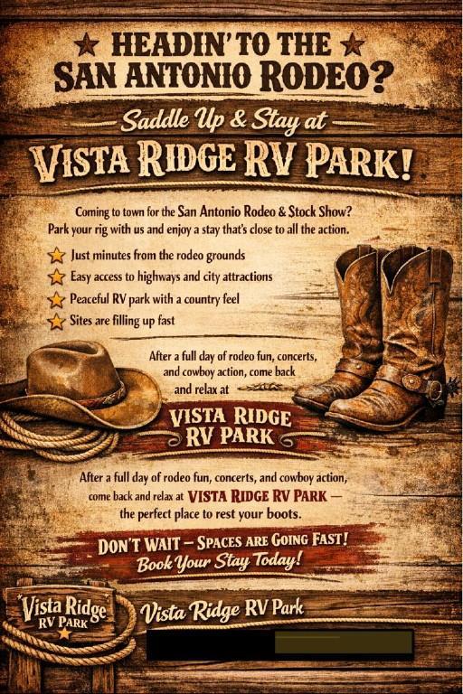 Vista Ridge RV Park 210-602-8808 in United States - Image 1