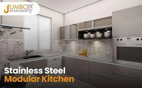 Stainless Steel Modular Kitchen Designs | Jumbo SS Kitchens in Vepagunta - Image 2