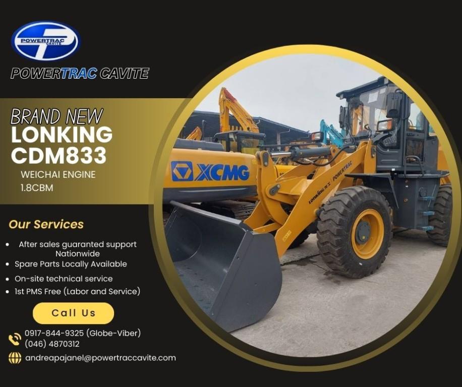 BRAND NEW- LONKING CDM833 WHEEL LOADER- 1.8CBM in Manila - Image 1
