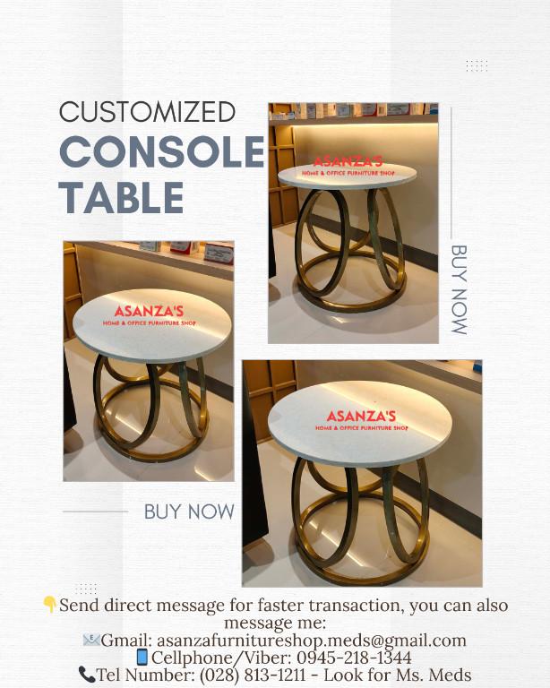 CUSTOMIZED ROUND CONSOLE TABLE | HOME & OFFICE FURNITURE SHOP in Philippines - Image 1