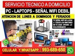 TECNICO DE INTERNET SEÑAL WIFI REPETIDORES PC LAPTOP en Perú - Imagen 1