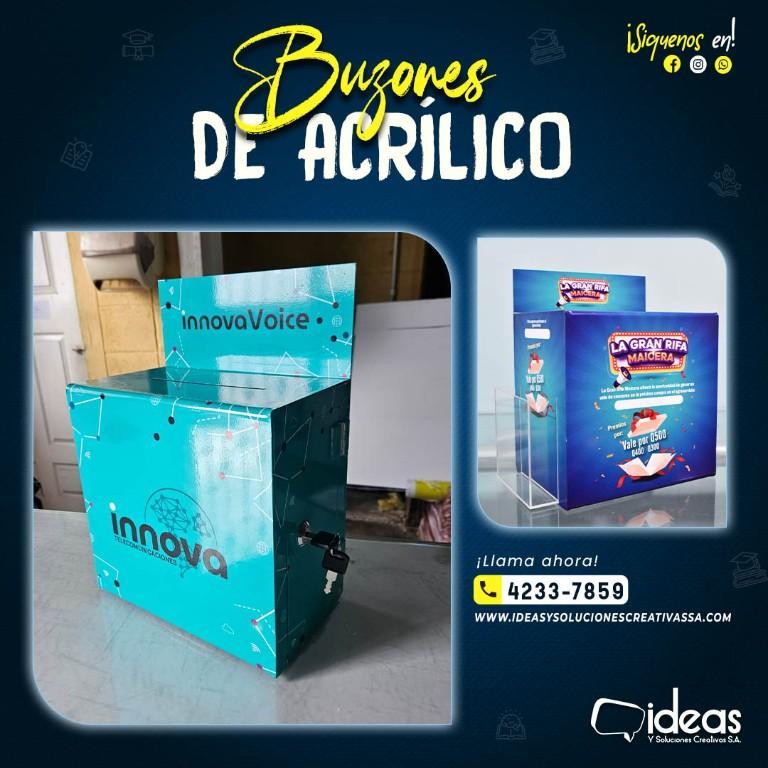 BUZONES DE ACRILICO PERSONALIZADOS en Guatemala - Imagen 1