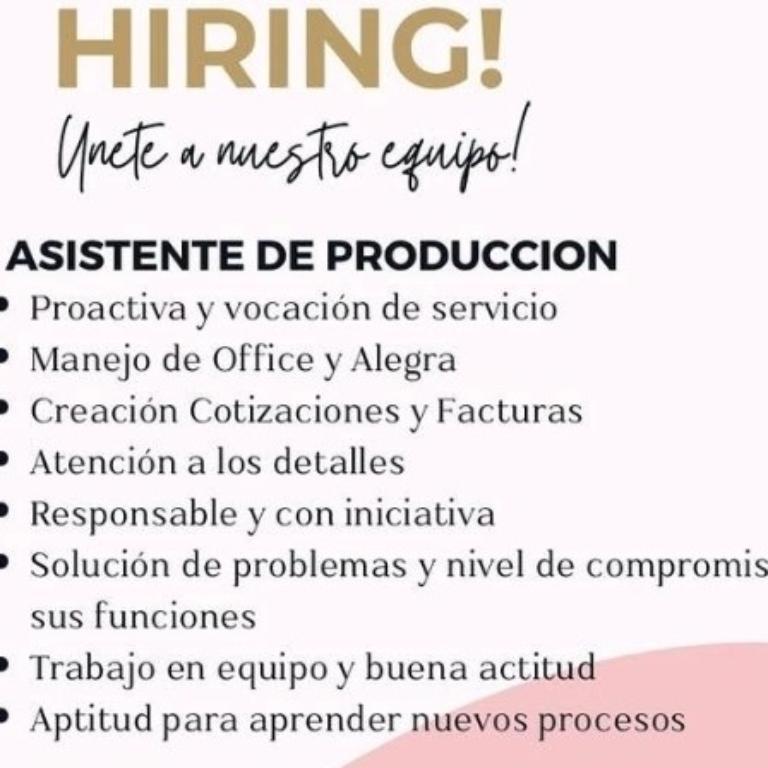 Asistente de Producción en los Estados Unidos - Imagen 1