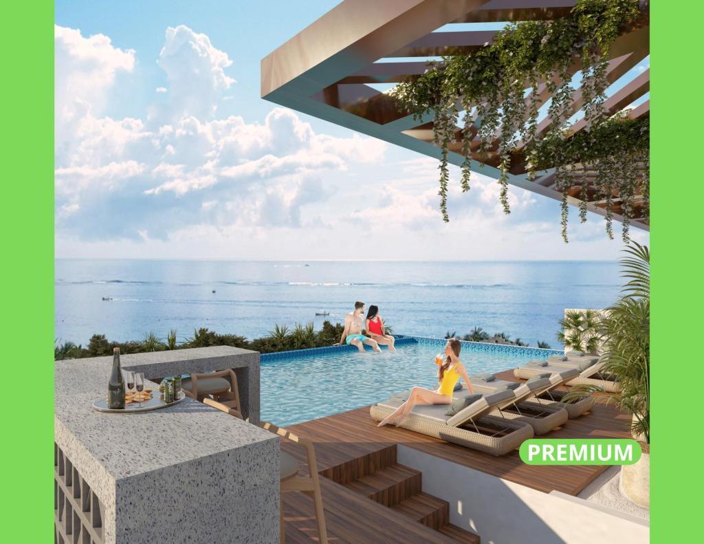 ESTUDIO CON TERRAZA EN VENTA. PUERTO MORELOS. ROOFTOP CON … en Puerto Morelos - Imagen 1