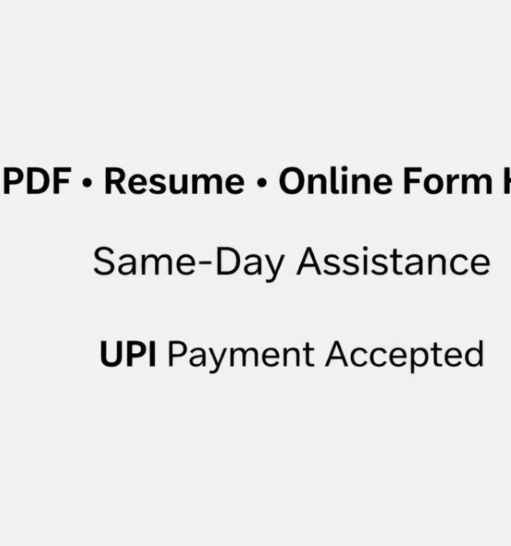PDF, Resume & Online Form Help – Same Day in Ratnagiri - Image 1