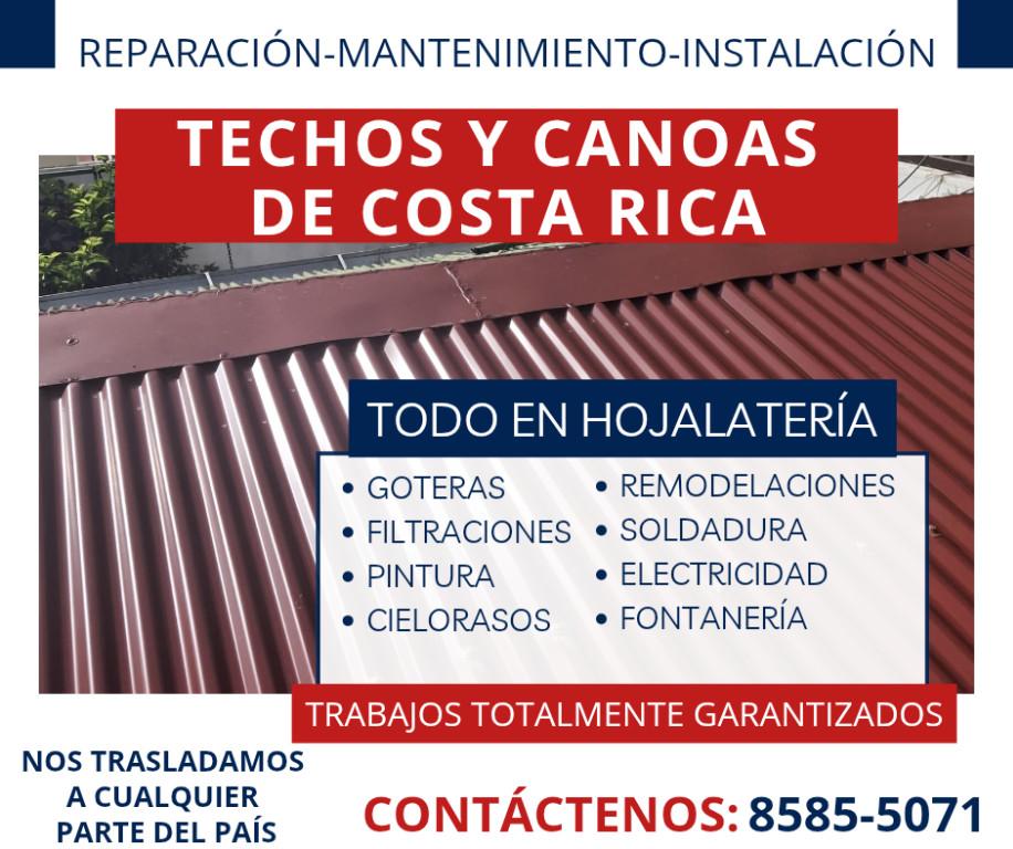 TECHOS Y CANOAS DE COSTA RICA. en Costa Rica - Imagen 1
