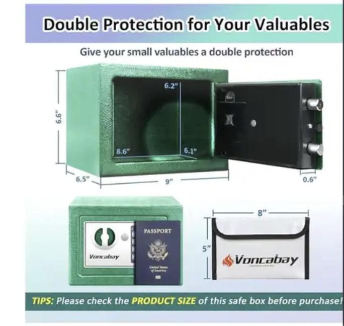 Money Safe Box for Home with Sensor Light & Fireproof in United States - Image 1