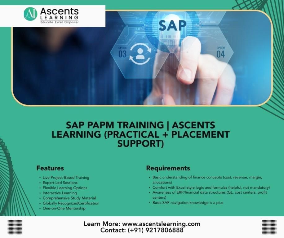 SAP PAPM Training | Ascents Learning (Practical + Placement Supp in Noida - Image 1