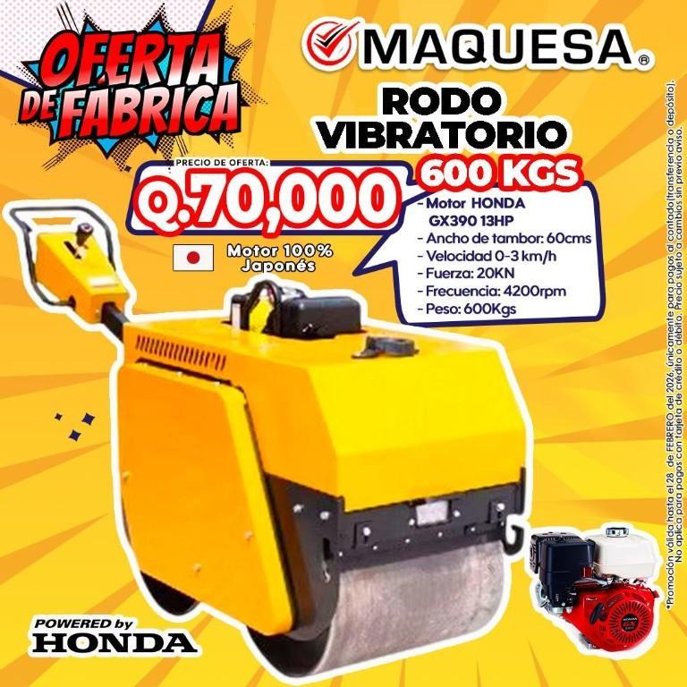 RODO VIBRATORIO 600 KGS OFERTA DE FABRICA en San Pedro Carchá - Imagen 1