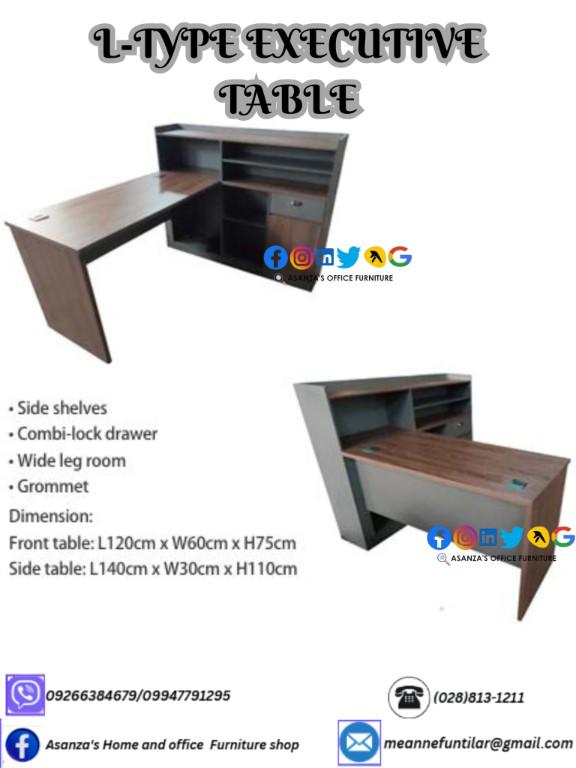 EXECUTIVE L-TYPE OFFICE TABLE in Bignay - Image 3