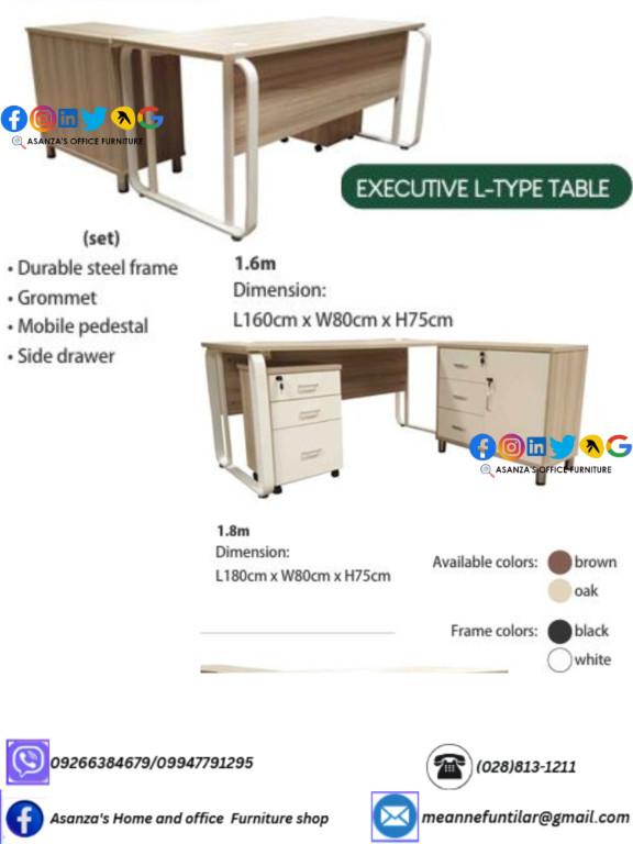 EXECUTIVE L-TYPE OFFICE TABLE in Bignay - Image 8