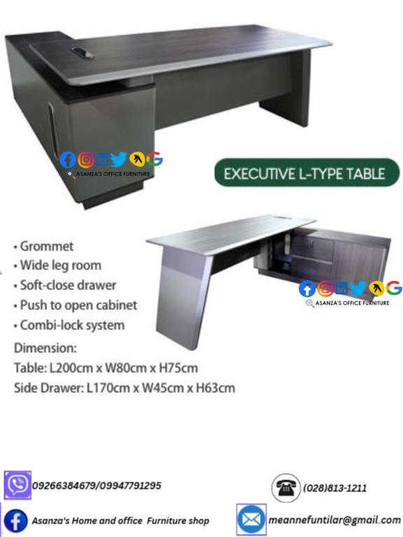 EXECUTIVE L-TYPE OFFICE TABLE in Bignay - Image 7