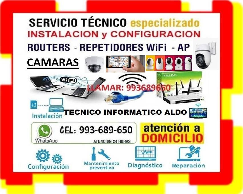 SOPORTE TECNICO INTERNET CAMARAS REPETIDORES WIFI PC LAPTOP en Perú - Imagen 1