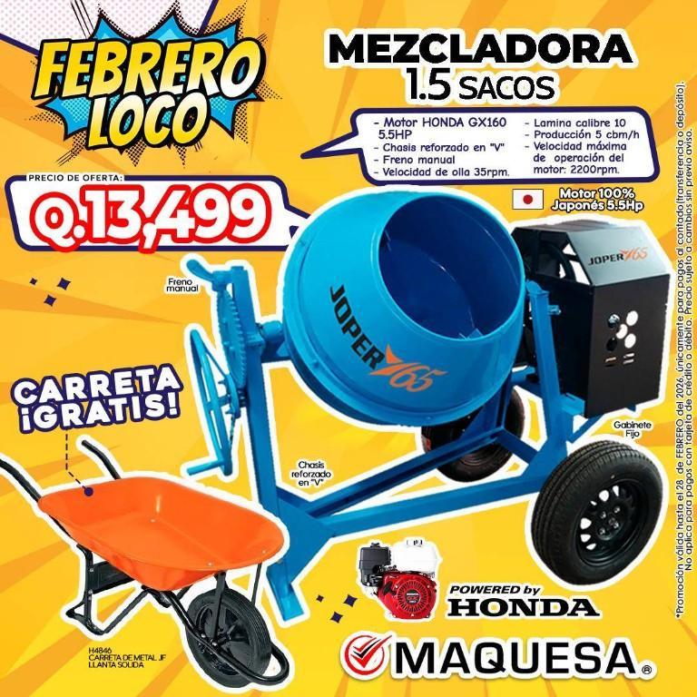 MEZCLADORA DE CONCRETO 15 SACOS en Guatemala - Imagen 1
