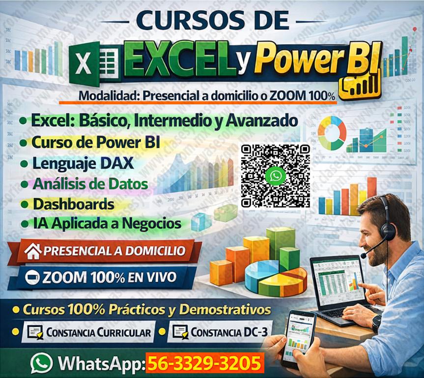 CLASES de EXCEL a DOMICILIO en Santa Catarina - Imagen 3