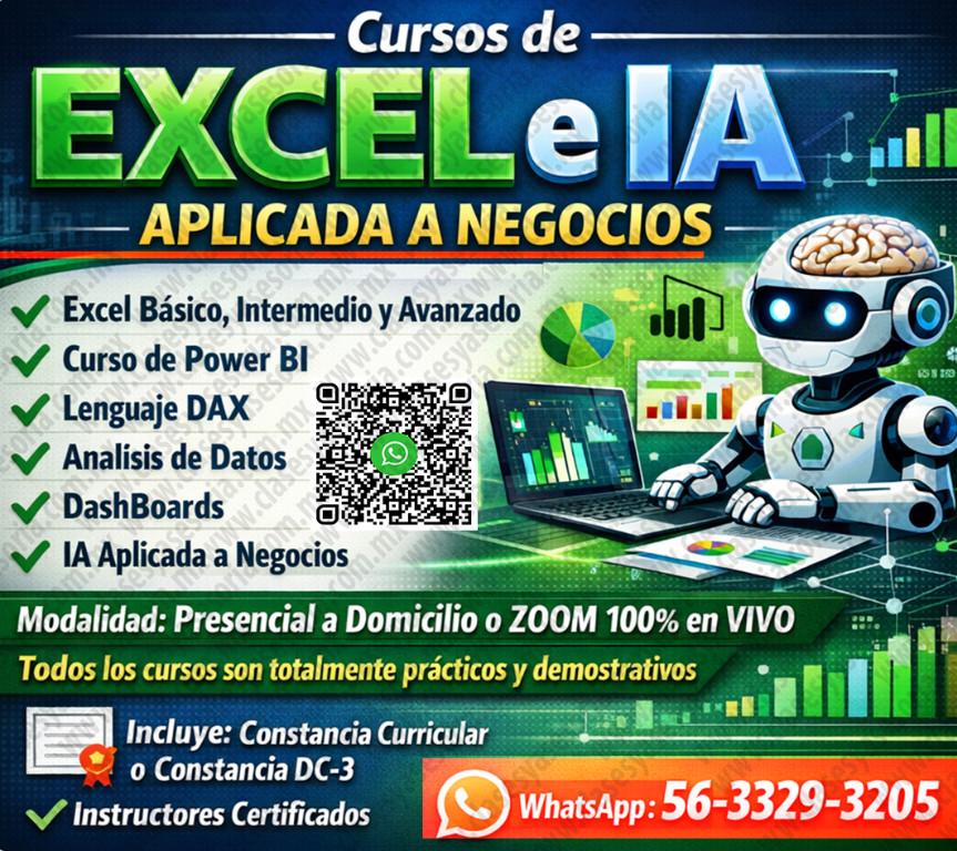 Clases de Excel a domicilio en Tacuba - Imagen 4