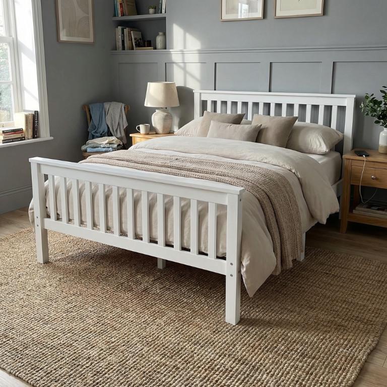 Timeless Shaker Style Small Double Bed Frame with Free Delivery in Holbeach - Image 1