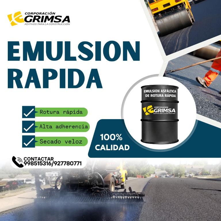 VENTAS DE EMULSIÓN ASFÁLTICA DE ROTURA RÁPIDA en Perú - Imagen 1
