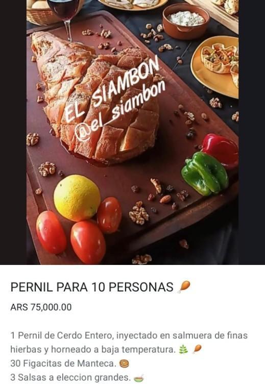 Venta de pernil y catering en Vicente López - Imagen 2