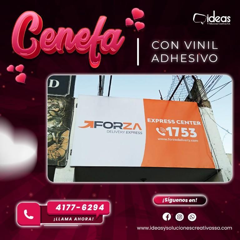 CENEFA CON LONA PERSONALIZADA en Cobán - Imagen 1