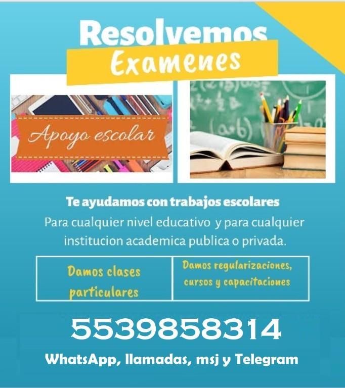 CLASES PRIVADAS Y REALIZAMOS TRABAJOS ESCOLARES Y EXAMENES en Tacuba - Imagen 1