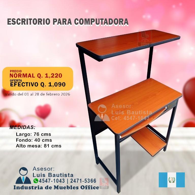 ESCRITORIO PARA COMPUTADORA CON RODOS.. en Guatemala - Imagen 1