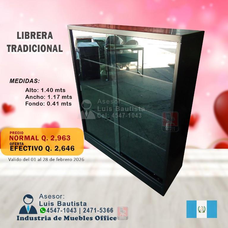 LIBRERA GRANDE TRADICIONAL 3 ENTREPAÑOS.. en Guatemala - Imagen 1