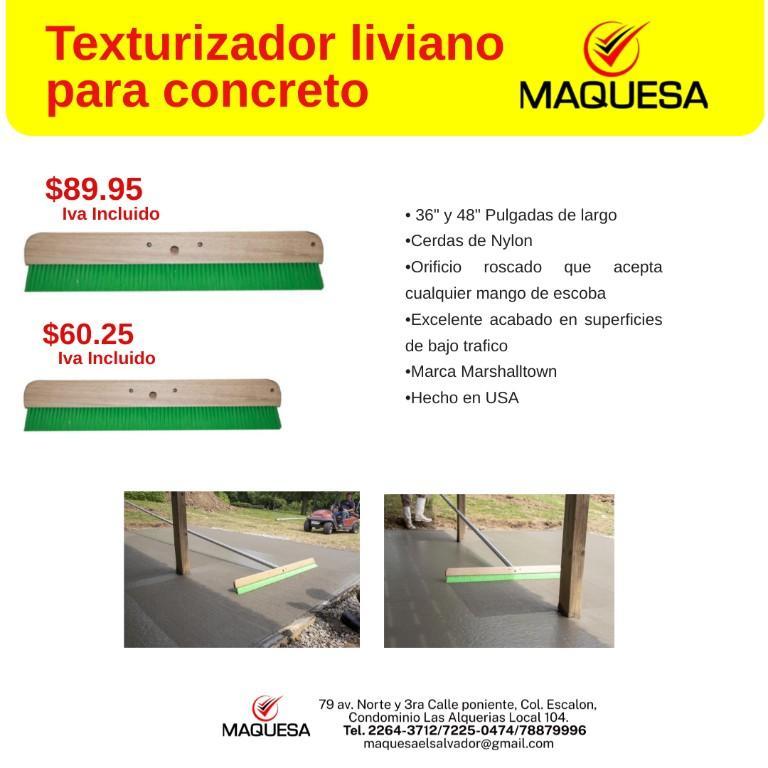 Texturizador para concreto liviano en San Salvador - Imagen 1