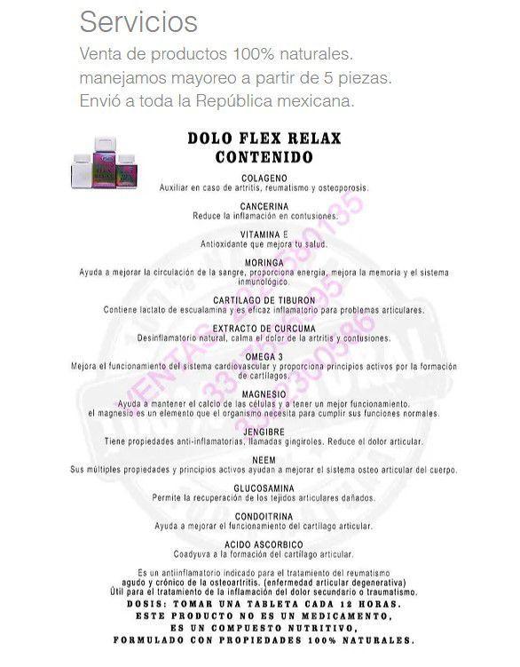 DOLO FLEX RELAX DISTRIBUIDOR PACHUCA en Pachuca - Imagen 2