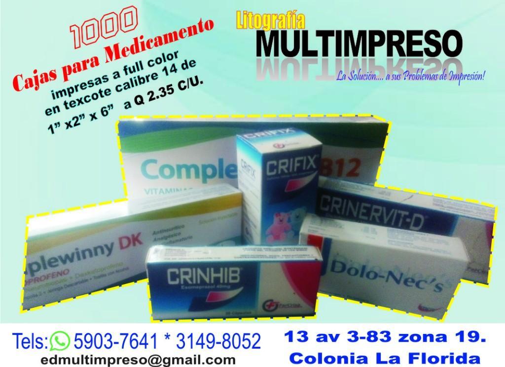 CAJAS PARA MEDICAMENTOS en Guatemala - Imagen 1