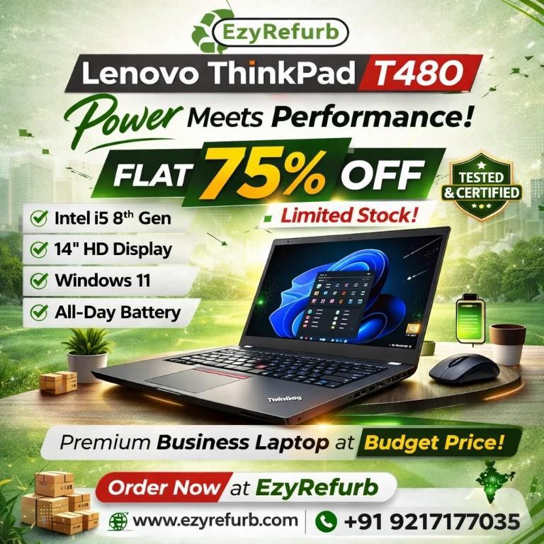 Power. Performance. Price. ThinkPad T480 75 OFF in Ghaziabad - Image 1