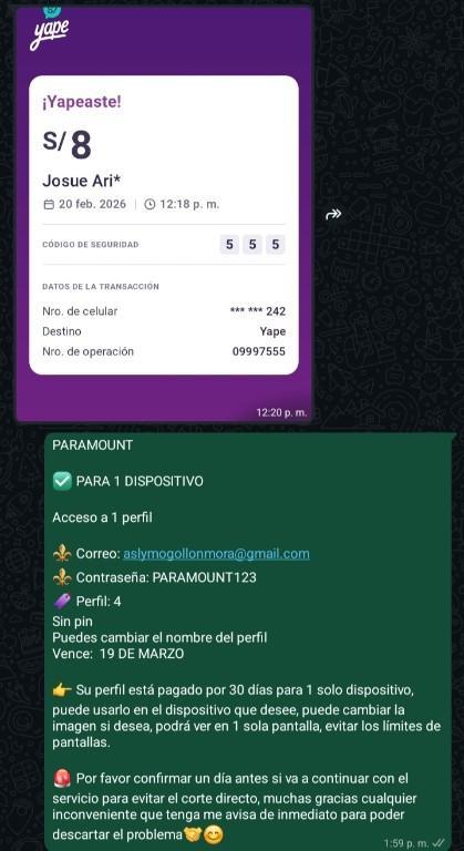 Ventas de cuentas streaming a precio increíble en Perú - Imagen 2