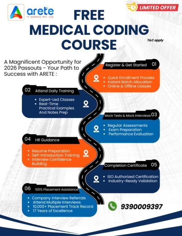 Arete IT services presents Free Medical coding program in India - Image 1