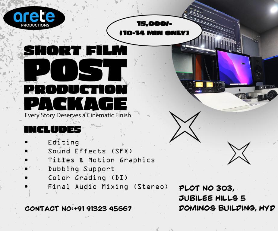 Short Film Post Production Services – Editing & DI in Nacharam - Image 1