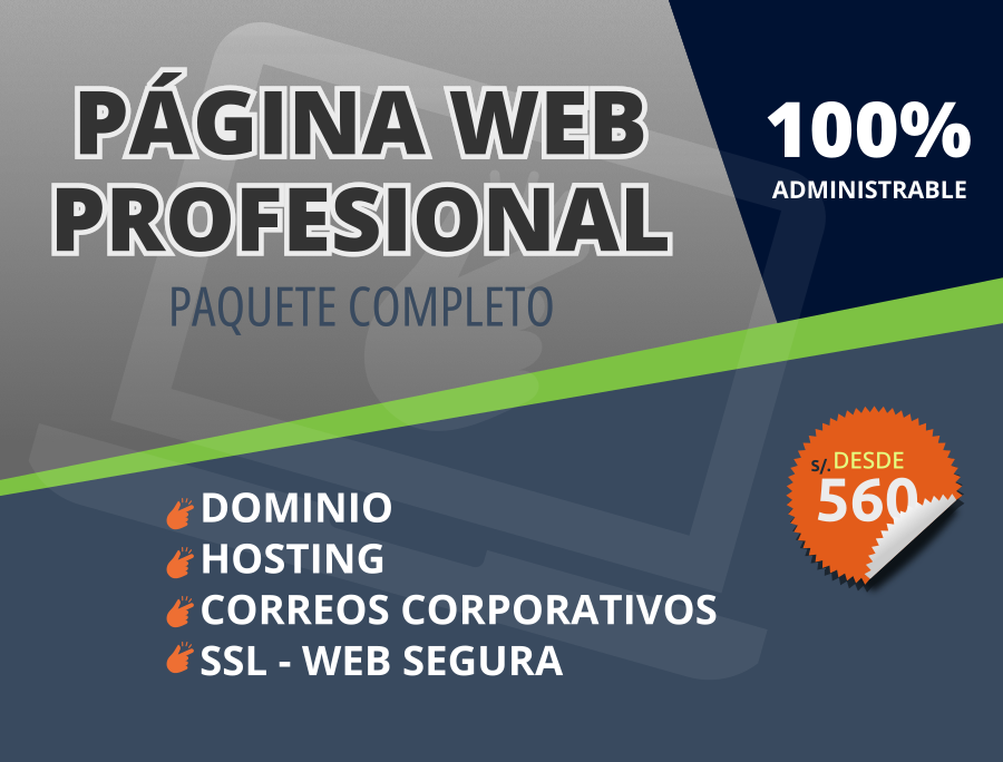 TU NEGOCIO EN INTERNET – PÁGINA WEB PROFESIONAL en el Callao - Imagen 1