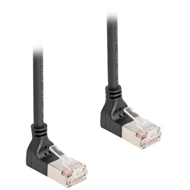 Cable de parche RJ-45 Cat.6a S/FTP, Slim 90° angular en Madrid - Imagen 1